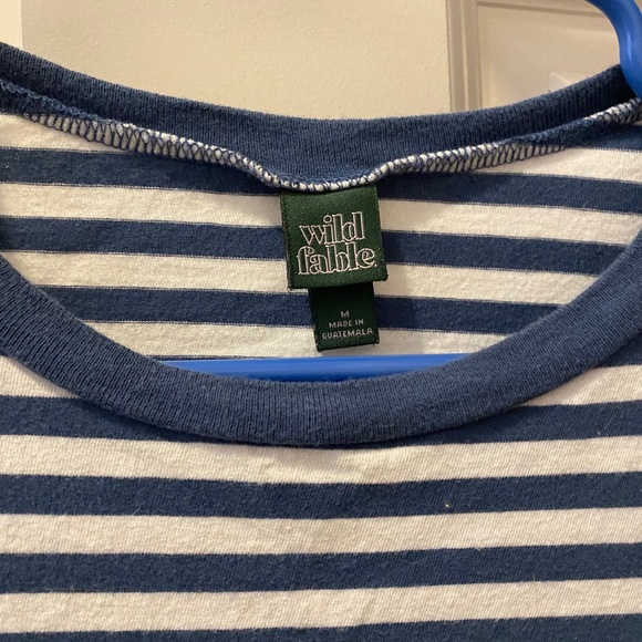Wild Fable Blue + White Striped T-Shirt - Picture 2 of 4